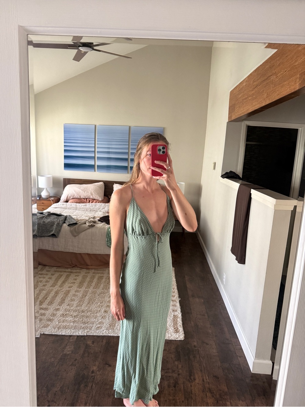 Abercrombie Women’s Sage Green Summer Maxi Dress